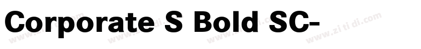 Corporate S Bold SC字体转换